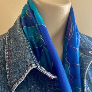 Vintage TROPICAL Thai silk scarf